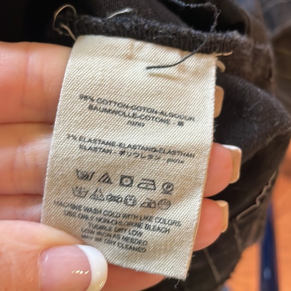 Free People Montella Black Pinstripe High Waisted Cropped Pants Size 2 - Picture 8 of 15